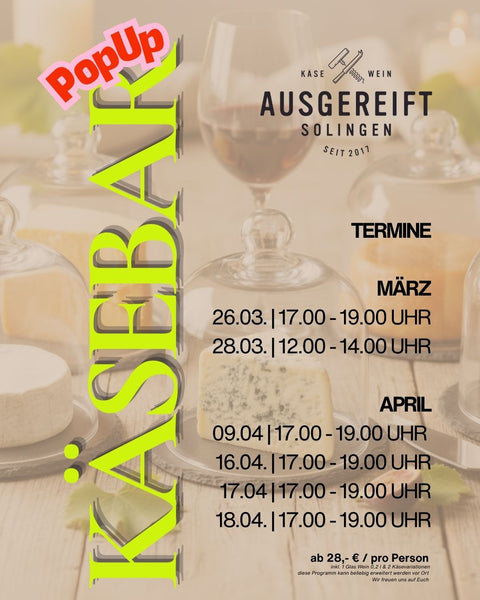 Käsebar PopUp by AUSGEREIFT